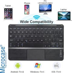 Microcase iPad Air 5. Nesil 10.9 inch Bluetooth Klavye + Touchpad Standlı Kılıf - BKK2