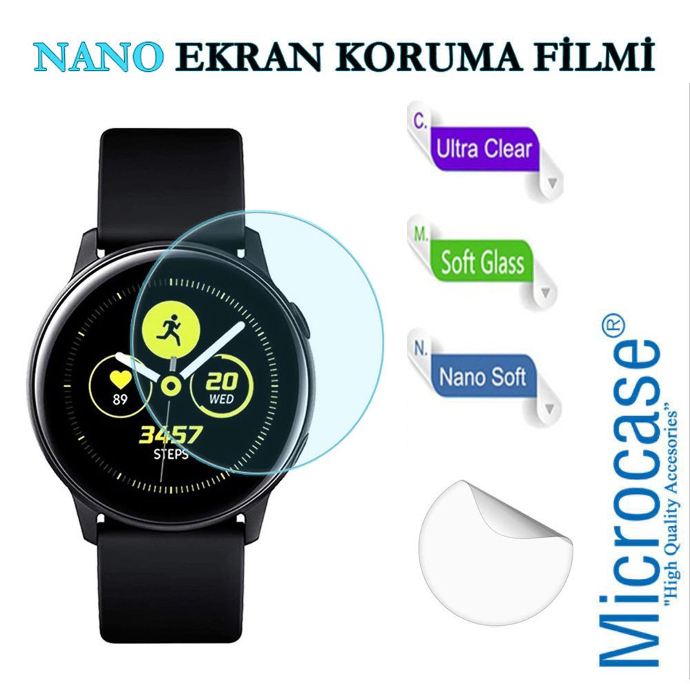 Samsung Galaxy Watch Active R500 Nano Esnek Ekran Koruma Filmi