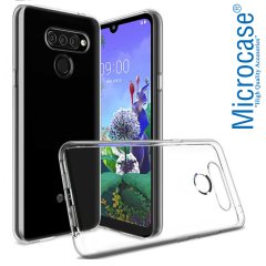 Microcase LG Q60 Ultra İnce 0.2 mm Soft Silikon Kılıf + Tempered Glass Cam Koruma (SEÇENEKLİ)