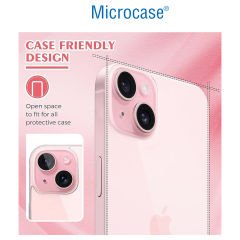 Microcase IPhone 15 Arka Kapak  için Tempered Glass Cam Koruma - AL3270