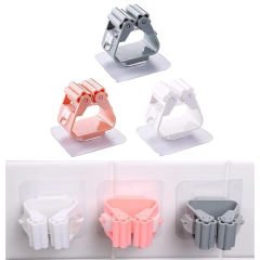 Microcase Yapışkanlı Plastik Mop Tutucu Pratik Organizer Vileda Temizlik Fırçası Süpürge Tutucusu AL4455