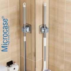 Microcase Yapışkanlı Plastik Mop Tutucu Pratik Organizer Vileda Temizlik Fırçası Süpürge Tutucusu AL4455