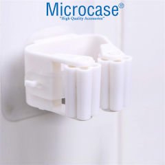 Microcase Yapışkanlı Plastik Mop Tutucu Pratik Organizer Vileda Temizlik Fırçası Süpürge Tutucusu AL4455