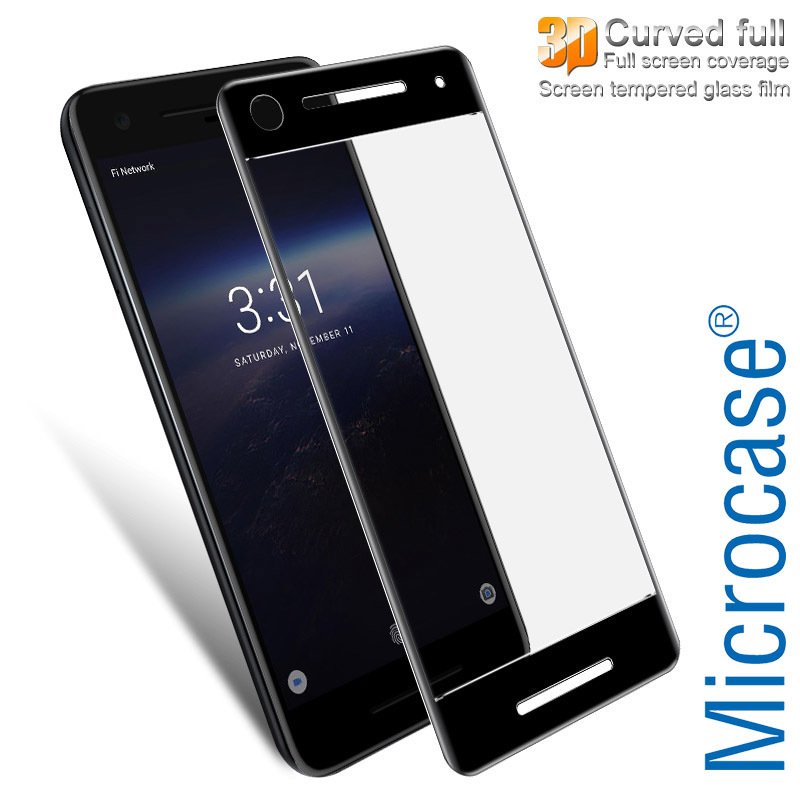 Google Pixel 2 XL 3D Cruved Tam Kaplayan Tempered Glass Cam