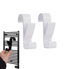 Microcase Sert Plastik Çift Başlı Kalorifer Radyatör Peteğinden Havlu Bornoz Kurutma Askılığı 2 Adet - AL4994