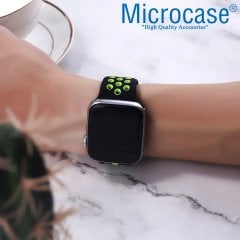 Microcase Amazfit GTS 2 42 mm için Delikli Silikon Kordon Kayış - KY12