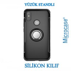 Microcase Xiaomi Mi Mix 3 Yüzük Standlı Armor Silikon + CAM (SEÇ)