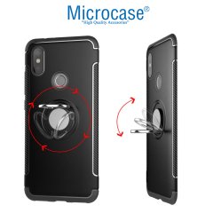 Microcase Xiaomi Mi Mix 3 Yüzük Standlı Armor Silikon + CAM (SEÇ)
