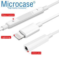 Ses Kontrol Özellikli iPhone Lightning Kulaklık Çevirici MH020