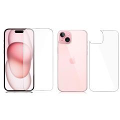 Microcase iPhone 15 Ön Arka Set Tempered Glass Cam Koruma - AL3271