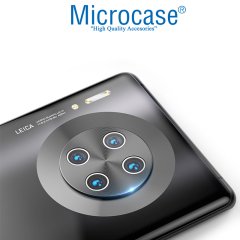 Microcase Huawei Mate 30 Pro Kamera Lens Koruma Halkası - Kapalı Tasarım Siyah