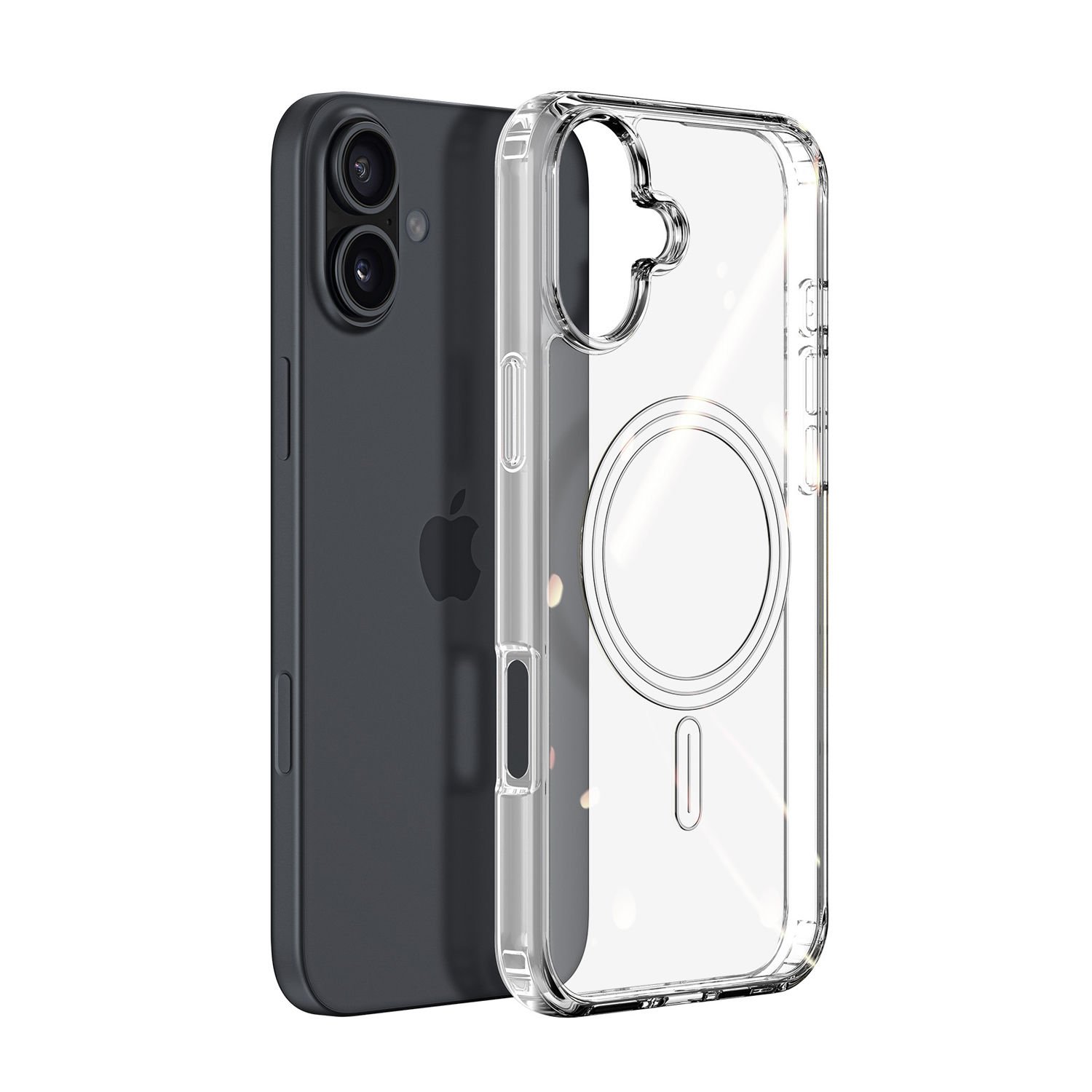 Microcase Iphone 16 için Magsafe Manyetik Darbeye Dayanıklı Yarı Esnek Plastik TPU  Kılıf -AL8115