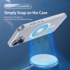 Microcase Iphone 16 için Magsafe Manyetik Darbeye Dayanıklı Yarı Esnek Plastik TPU  Kılıf -AL8115