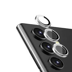 Microcase Samsung Galaxy S23 Plus Kamera Camı Lens Koruyucu Halka Set - AL8114