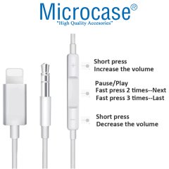 Ses Kontrol Özellikli iPhone Lightning to Aux Çevirici MH021