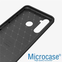 Microcase Realme 5i Brushed Carbon Fiber Silikon Kılıf - Siyah