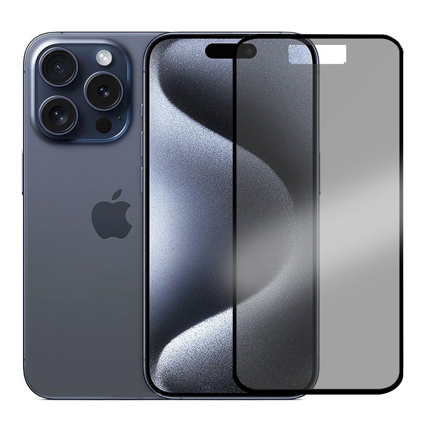 Microcase Iphone 15 ProMax Privacy Gizlilik Filtreli Tam Kaplayan Tempered Cam - AL3125