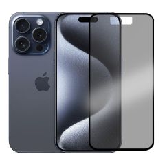 Microcase Iphone 15 ProMax Privacy Gizlilik Filtreli Tam Kaplayan Tempered Cam - AL3125