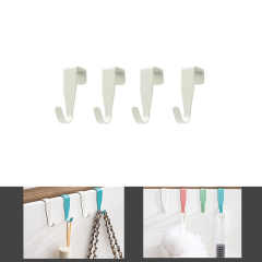 Microcase Sert ABS Plastik Çok Amaçlı Mutfak Dolabı Kapı Duşakabin vb Alanlar için Plastik Askılık Kanca 4lü Set - AL4988