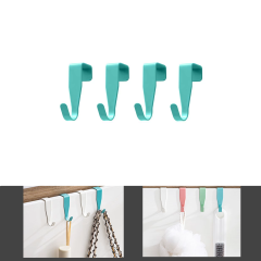 Microcase Sert ABS Plastik Çok Amaçlı Mutfak Dolabı Kapı Duşakabin vb Alanlar için Plastik Askılık Kanca 4lü Set - AL4988