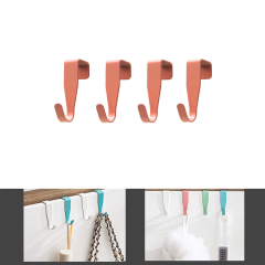 Microcase Sert ABS Plastik Çok Amaçlı Mutfak Dolabı Kapı Duşakabin vb Alanlar için Plastik Askılık Kanca 4lü Set - AL4988