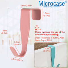Microcase Sert ABS Plastik Çok Amaçlı Mutfak Dolabı Kapı Duşakabin vb Alanlar için Plastik Askılık Kanca 4lü Set - AL4988
