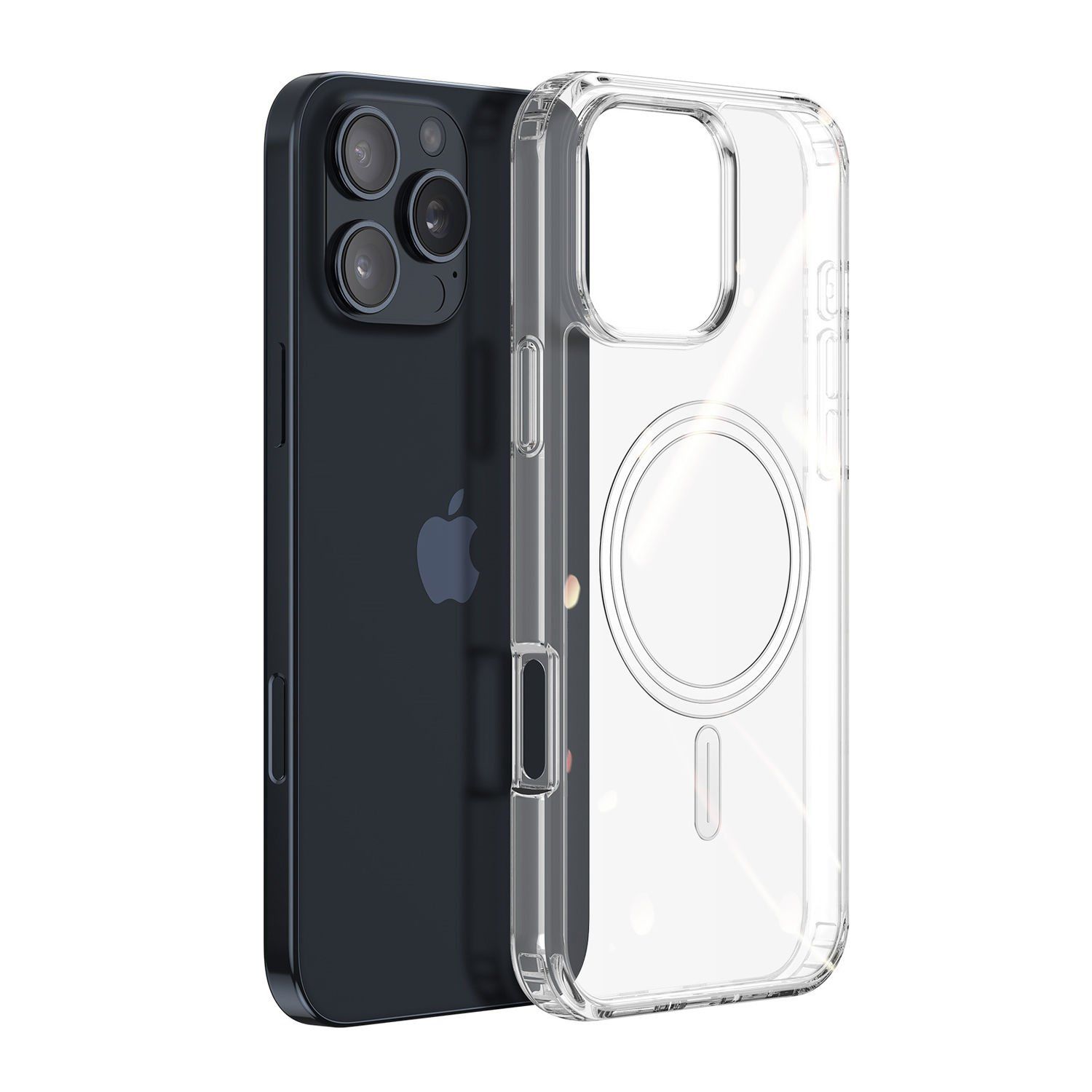 Microcase Iphone 16 ProMax için Magsafe Manyetik Darbeye Dayanıklı Yarı Esnek Plastik TPU  Kılıf -AL8115
