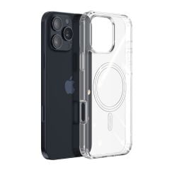 Microcase Iphone 16 ProMax için Magsafe Manyetik Darbeye Dayanıklı Yarı Esnek Plastik TPU  Kılıf -AL8115
