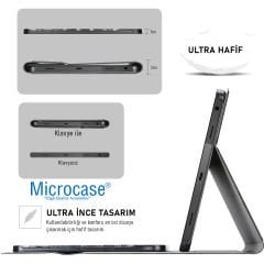 Microcase Lenovo Tab M10 10.1 TB-X605F TB-X505F ile uyumlu Bluetooth Türkçe Klavyeli Standlı Kılıf AL4824 ITHL