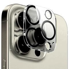 Microcase iPhone 15 Pro-15 Pro Max Uyumlu 3D Kamera Camı Lens Koruyucu Glass Şeffaf Night DELUX version-AL3403
