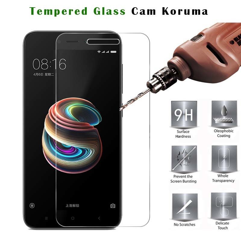 Xiaomi Redmi 5A Tempered Glass Cam Ekran Koruyucu