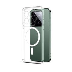 Microcase Xiaomi 14T Pro için Magsafe Manyetik Darbeye Dayanıklı Yarı Esnek Plastik TPU  Kılıf - AL8115