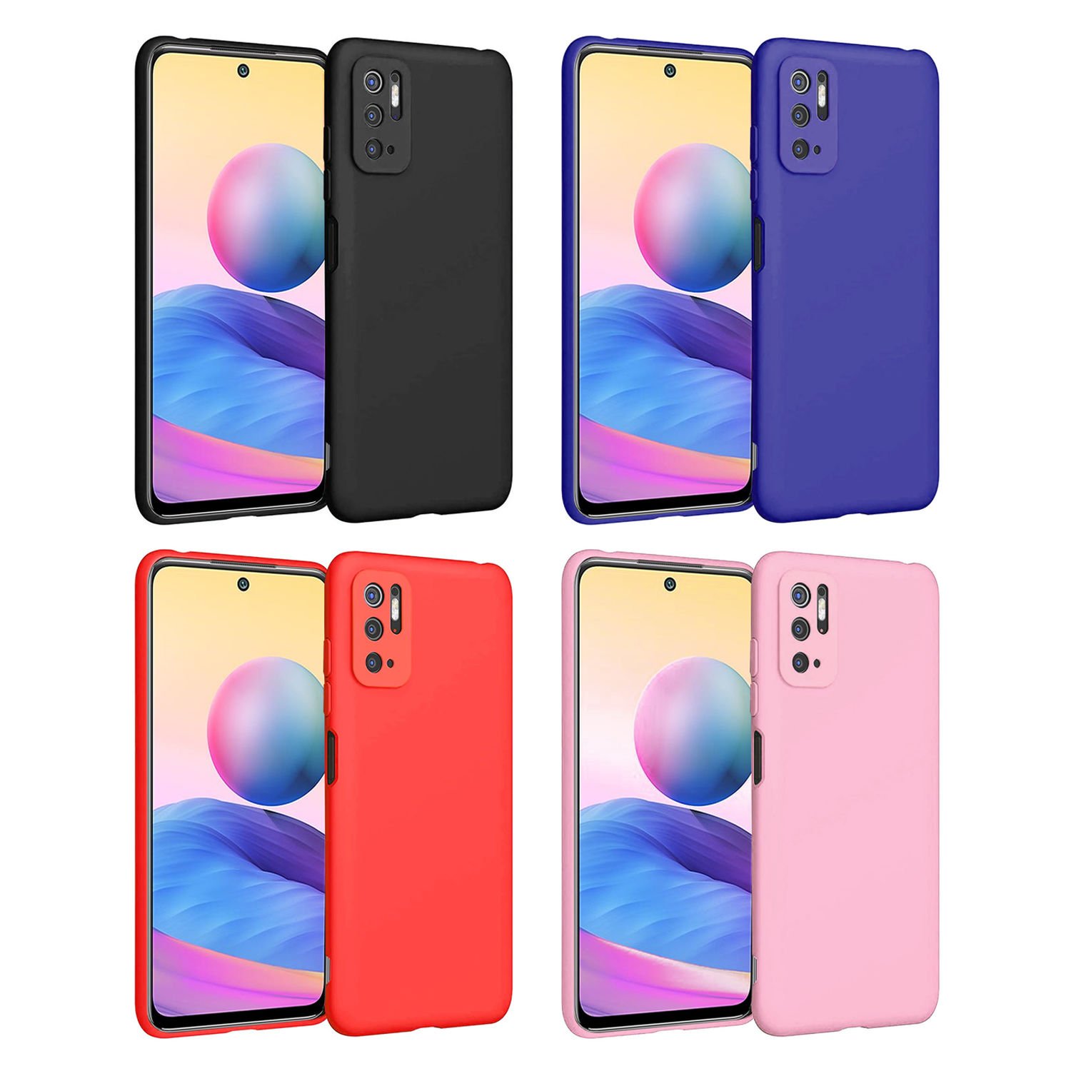 Microcase Xiaomi Redmi Note 10 5G / Poco M3 Pro CamPRO Serisi Kamera Korumalı Silikon Kılıf - AL3427