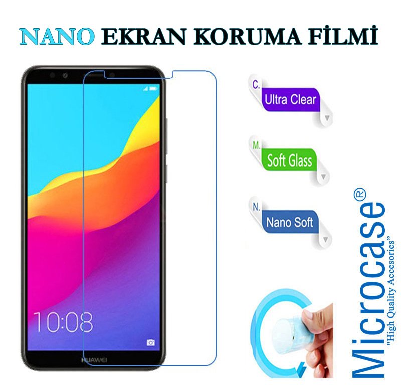 Microcase Huawei Y7 Pro 2018 Dual Sim Nano Esnek Ekran Koruma Filmi