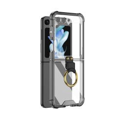 Microcase Samsung Galaxy Z Flip 6 Parmak Tutuculu Köşe Korumalı Kılıf - AL3162