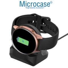 Microcase Samsung Galaxy Watch Active R500 için Silikon Şarj Standı Siyah - AL2416