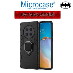 Huawei Mate 40 Pro Batman Serisi Yüzük Standlı Armor Kılıf - Siyah