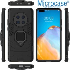 Huawei Mate 40 Pro Batman Serisi Yüzük Standlı Armor Kılıf - Siyah