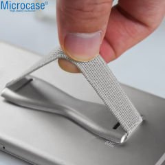 Microcase Tabletler için Üniversal Lastikli El Tutucu AL2682 - Gümüş
