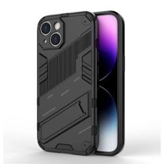 Microcase Iphone 15 Plus Matrix Serisi Armor Standlı Perfect Koruma Kılıf - Siyah AL3416