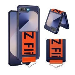 Microcase Samsung Z Flip 6 Parmak Tutuculu Kayış Askılı Plastik Kılıf - AL3007