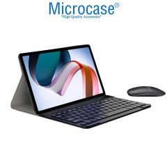 Microcase Samsung Tab A8 X207 X200 10.5 inch Bluetooth Klavye ve Mouse + Standlı Kılıf - BKK6