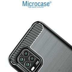 Microcase Xiaomi Mi 10 Lite 5G Brushed Silikon Kılıf - Siyah