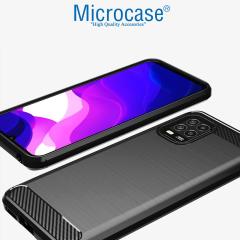 Microcase Xiaomi Mi 10 Lite 5G Brushed Silikon Kılıf - Siyah