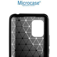 Microcase Xiaomi Mi 10 Lite 5G Brushed Silikon Kılıf - Siyah