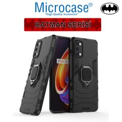 Realme 7 Pro Batman Serisi Yüzük Standlı Armor Kılıf - Siyah