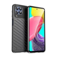 Microcase Samsung Galaxy M33 5G Thunder Serisi Darbeye Dayanıklı Silikon Kılıf - Siyah