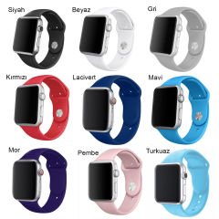 Microcase Apple Watch Seri 4 5 44mm Silikon Kordon Kayış M-L (SEÇENEKLİ)