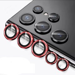 Microcase Samsung Galaxy S22 Ultra Kamera Camı Lens Koruyucu Halka Set - AL8114