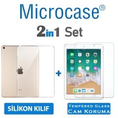 iPad Air 3.Nesil 10.5 2019 Silikon Kılıf Şeffaf + Ekran Koruma